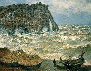 Stormy Sea in etretat, Claude Monet